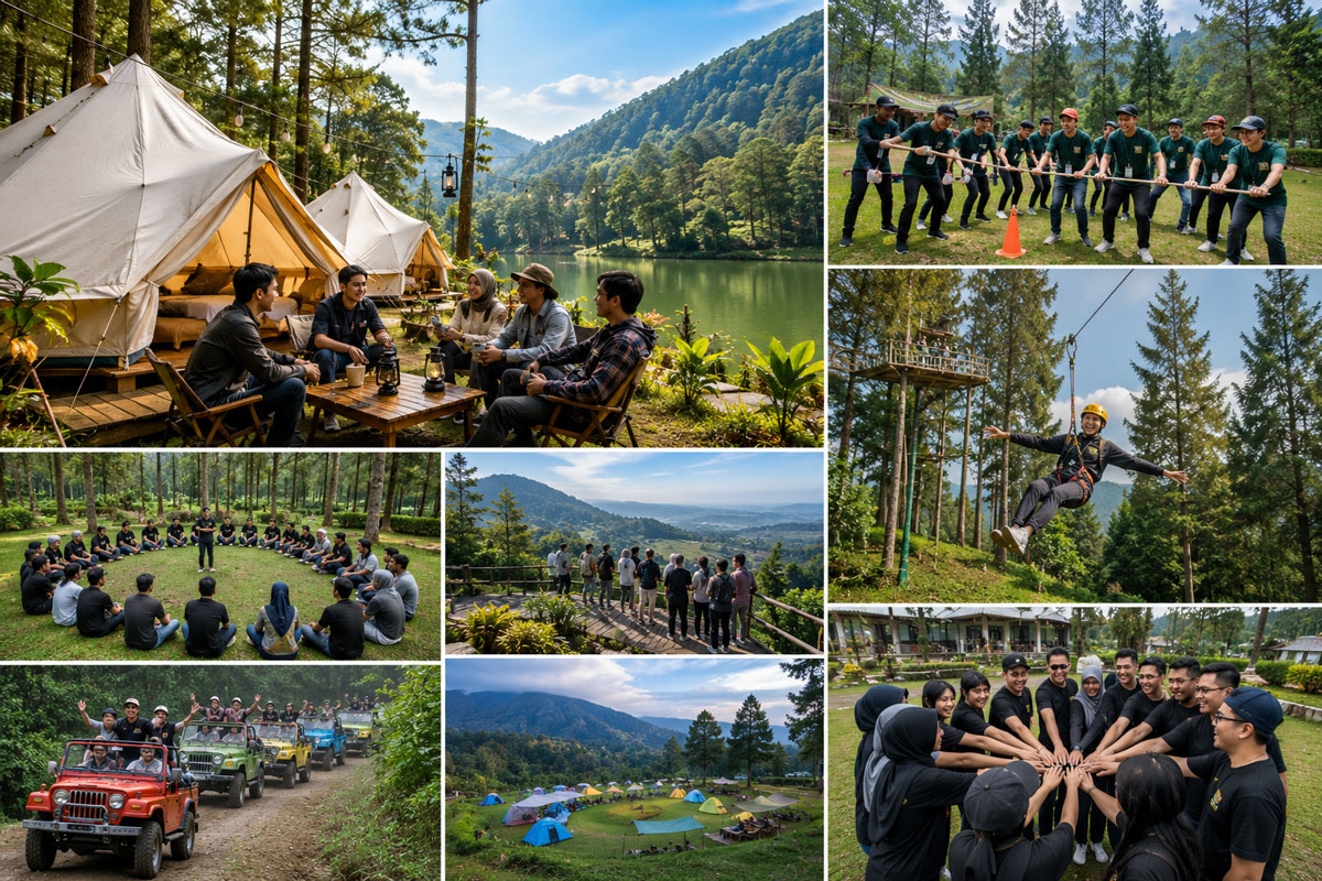 Glamping, Outbound, sampai Hutan Pinus! Ini 10 Tempat Outing Bandung 2026 Paling Favorit